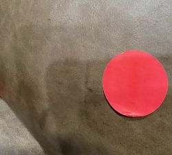 Open Box: Turner Roll Arm Leather Small Armchair (42") - Gravel Chocolate, Dark Walnut