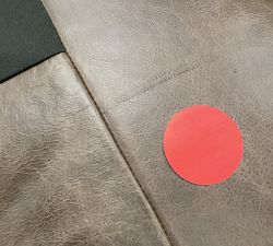 Open Box: Turner Roll Arm Leather Small Armchair (42") - Gravel Chocolate, Dark Walnut