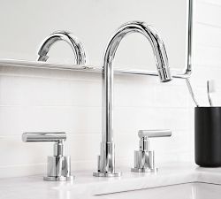 Exton Lever Handle Widespread Bathroom Sink Faucet