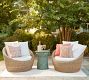 Huntington Wicker Swivel Papasan Outdoor Lounge Chair