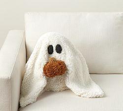 Gus the Ghost with Pumpkin Pillow Cover