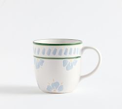 Chambray Tile Stoneware Mugs - Set of 4