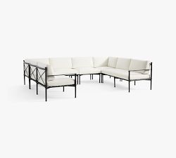 Ellis Metal 6-Piece U-Shaped Outdoor Sectional (132")