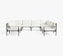 Ellis Metal 6-Piece U-Shaped Outdoor Sectional (132")