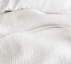 Pick-Stitch Handcrafted Cotton Linen Quilt