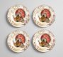 Botanical Harvest Turkey Stoneware Salad Plates - Set of 4
