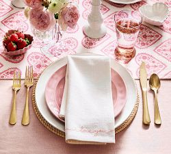 I Love You Sentiment Organic Cotton Napkins -  Set of 4