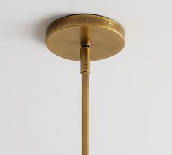 Cooper Ribbed Glass Globe Pendant (16")