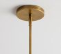 Cooper Ribbed Glass Globe Pendant (16")