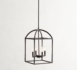 Fallon Forged-Iron Indoor/Outdoor Pendant (13")