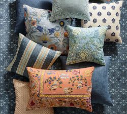 Lowen Suzani Embroidered Lumbar Pillow Cover