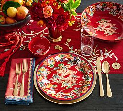 Lunar New Year Stoneware Dinner Plates - Set of 4