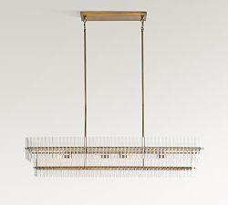 Mallory Crystal Linear Chandelier (40"-55")