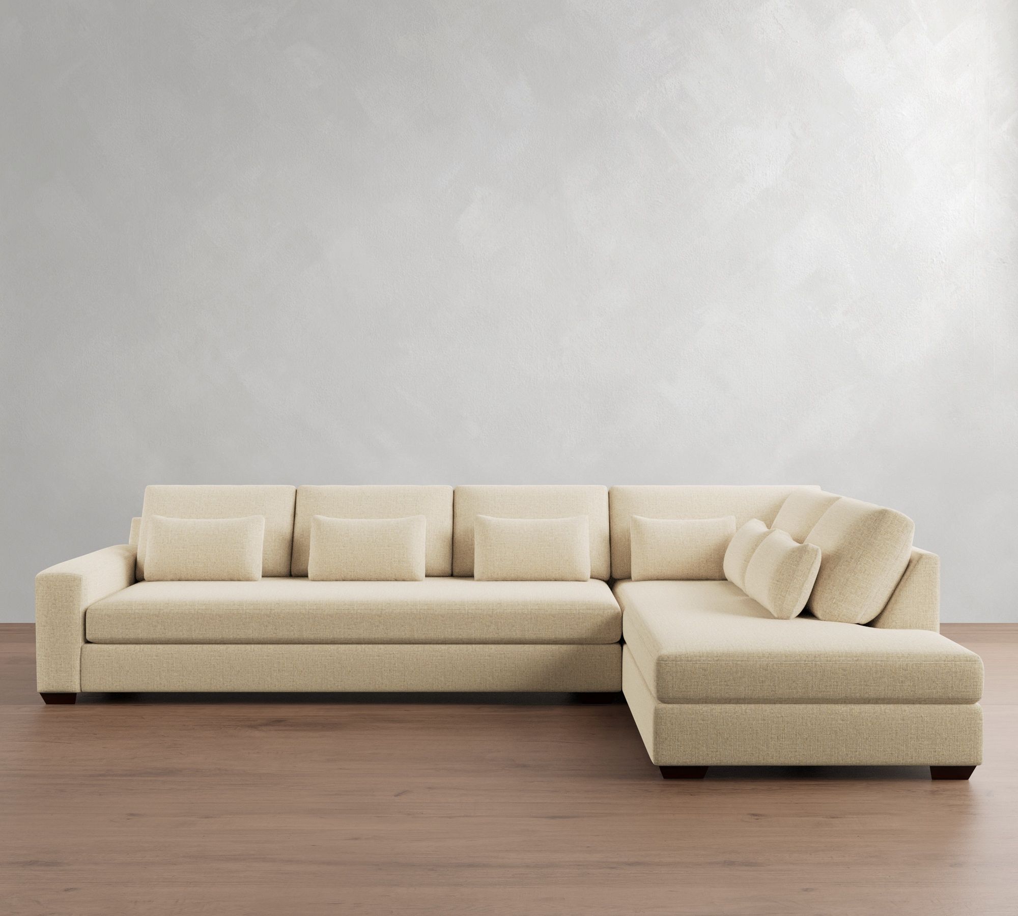 Big Sur Square Arm Deep Seat Return Bumper Sectional (120"&ndash;152") - thumbnail 8
