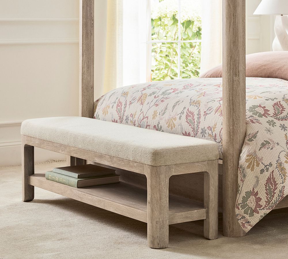 Aptos Upholstered Bench by Pottery Barn