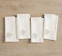 Coral Shimmer Embroidered Cotton Napkins - Set of 4