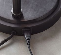 Flynn Recycled Glass USB Table Lamp (27")