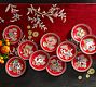 Lunar New Year Stoneware Appetizer Plates - Mixed Set of 12