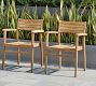 Monza Teak Stackable Outdoor Dining Chair - Set of 2