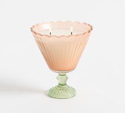 Fluted Flower Candle - Peony Blush 
