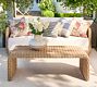 Huntington Wicker Rectangular Waterfall Outdoor Coffee Table (49")