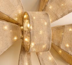 Lit Burlap Bow