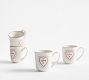 Love You Embossed Stoneware Mugs - Set of 4