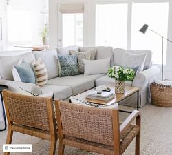 PB Comfort Roll Arm Slipcovered 3-Piece Sectional (108")