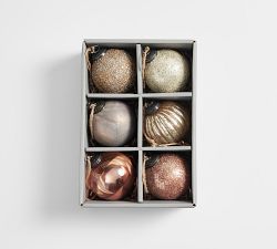 Rustic Glam Ornaments - Set of 6