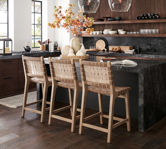 本革スツール～Woven leather stool～ WOVEN LEATHER STOOL