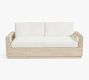 Indio Eucalyptus Modern Platform Outdoor Sofa (77")
