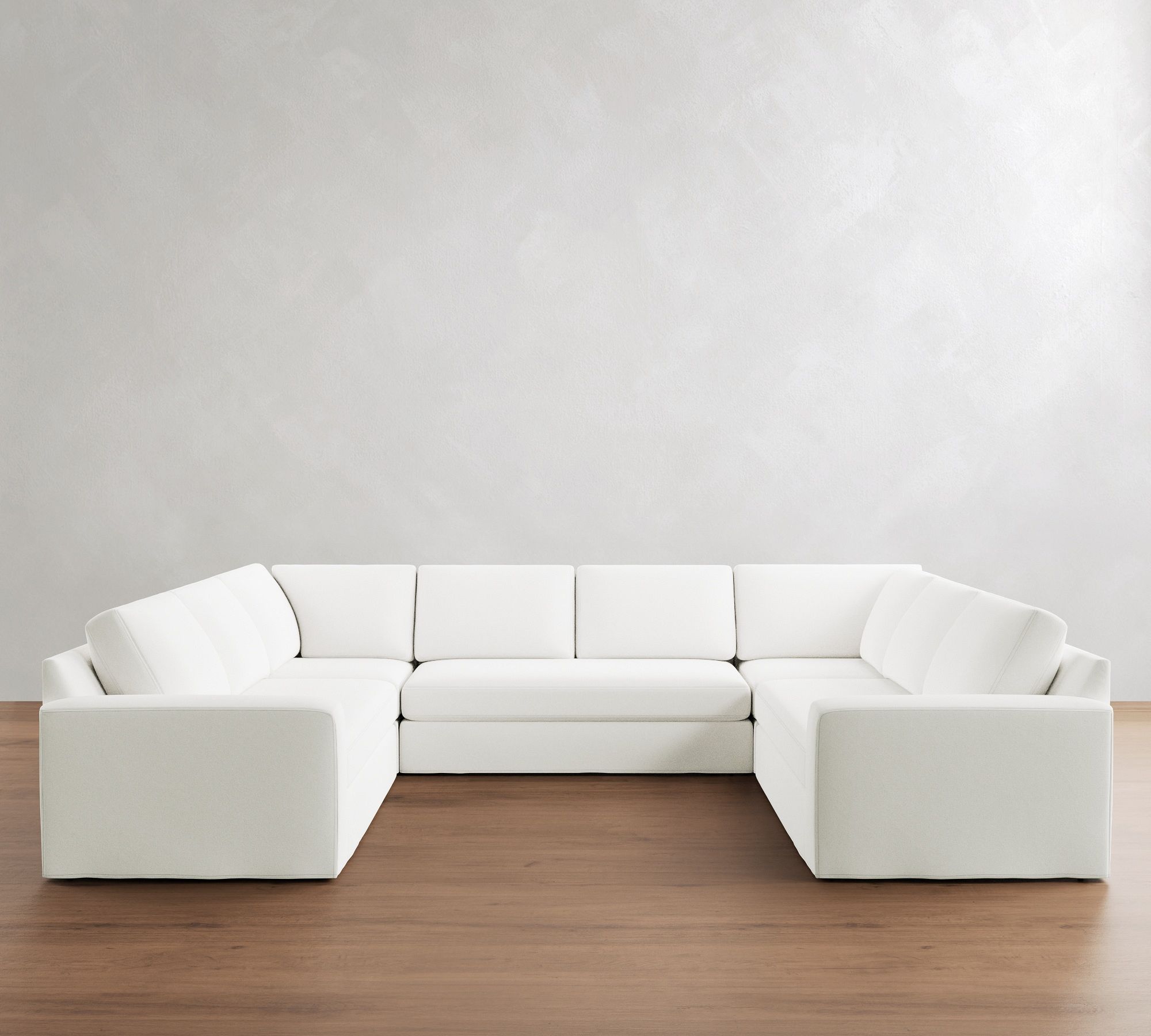 Big Sur Square Arm Slipcovered U-Shaped Sectional (145")