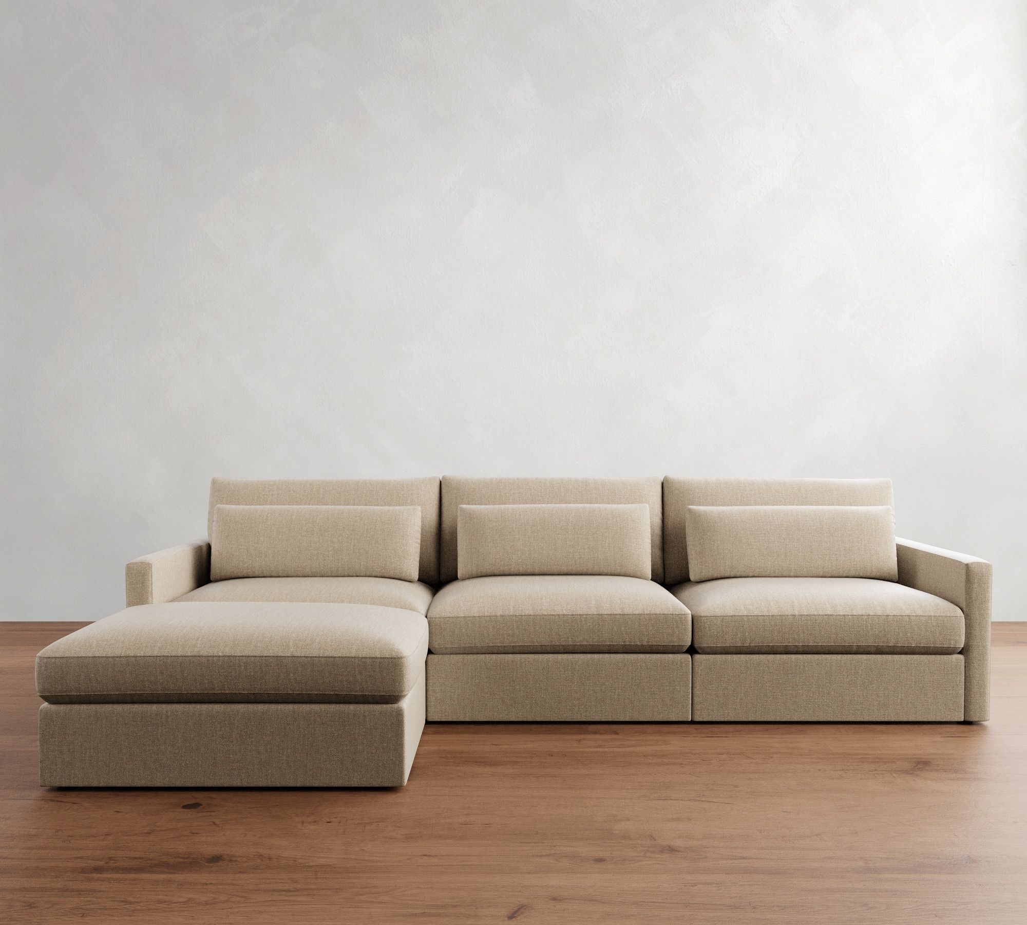 Westwood Slim Arm Deep Seat Modular Chaise Sectional (137")