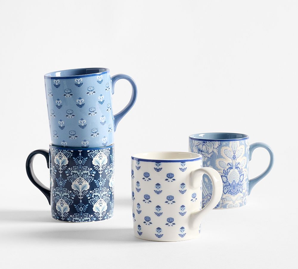 Kravet Garden Mugs - Mixed Set of 4 - Mixed Set of 4