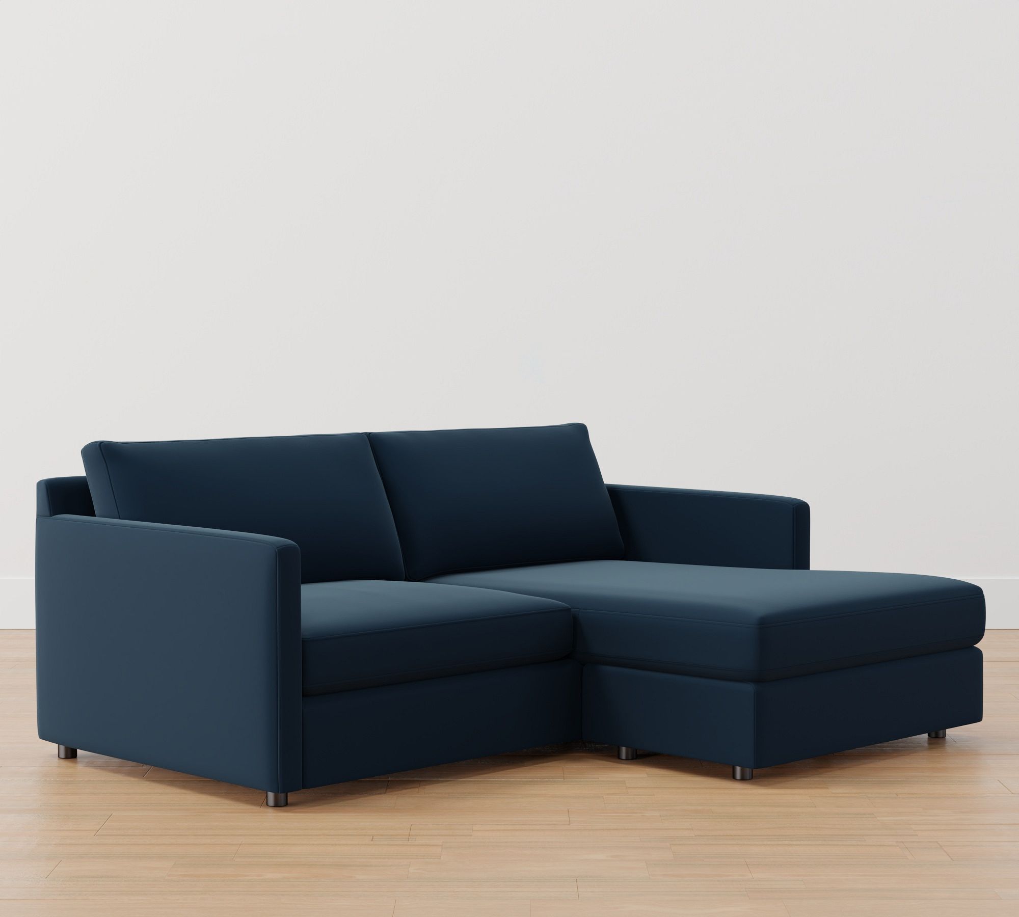 Pacifica Slim Arm Reversible Chaise Sleeper Sectional (80") - thumbnail 6