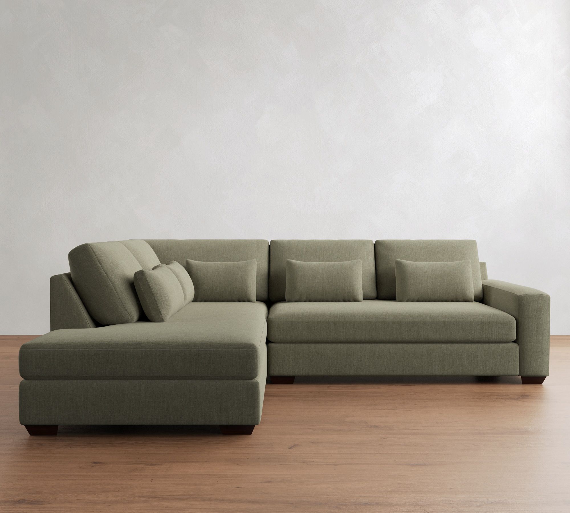 Big Sur Square Arm Deep Seat Return Bumper Sectional (120"&ndash;152") - thumbnail 5