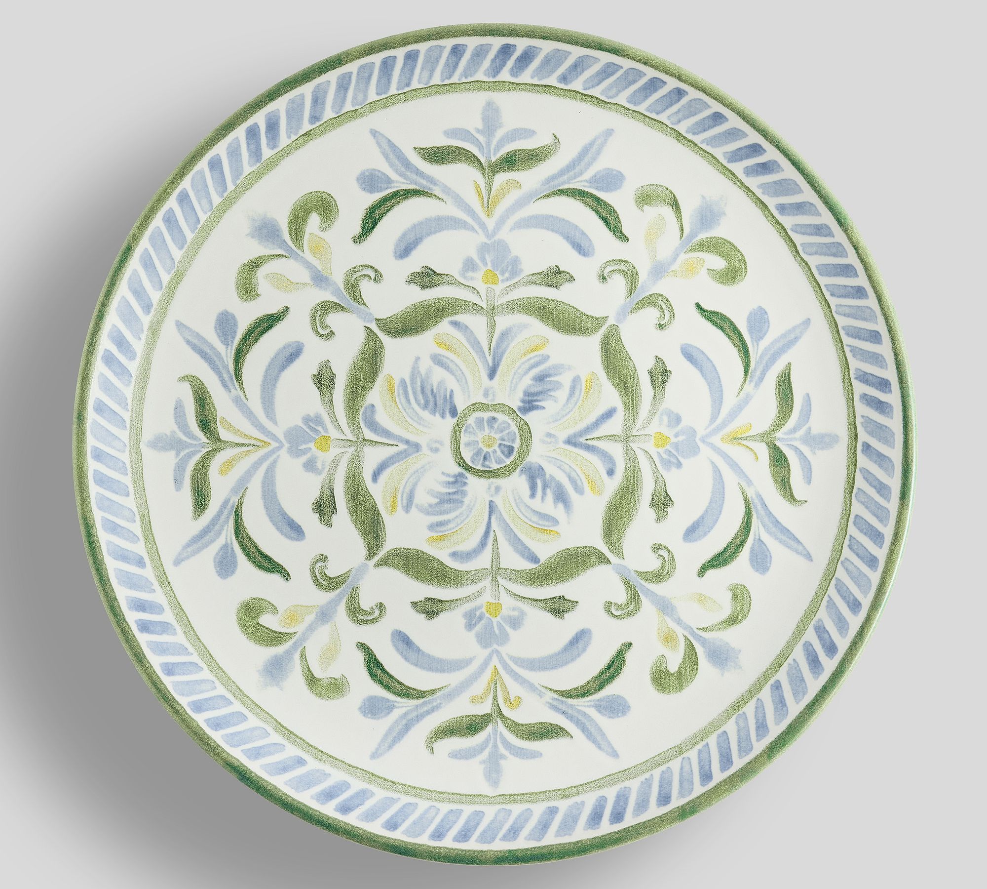 Chambray Tile Multi Stoneware Dinner Plates - Set of 4 - Set of 4 - Chambray Multi