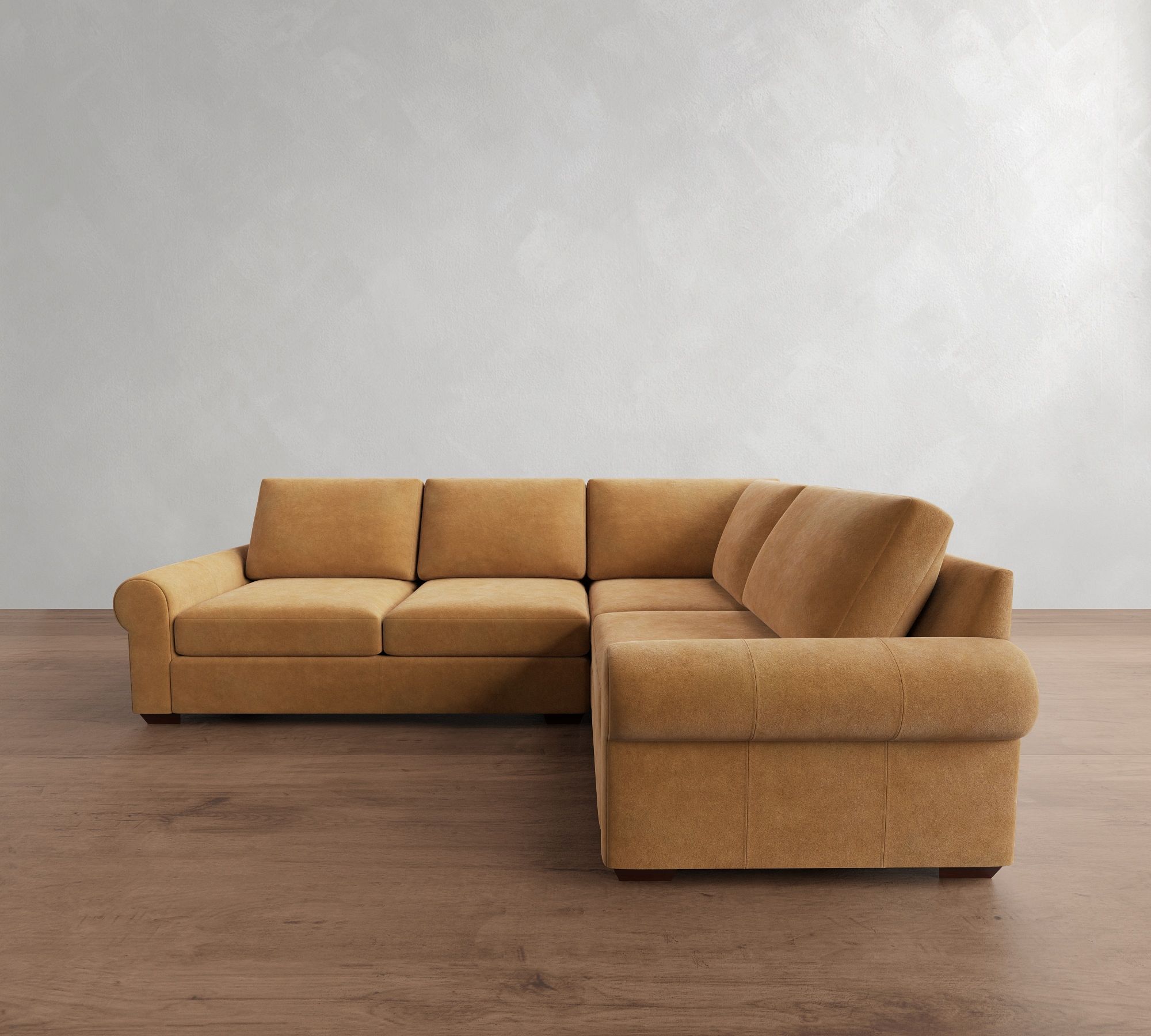 Big Sur Roll Arm Leather 3-Piece Sectional (115") - thumbnail 7