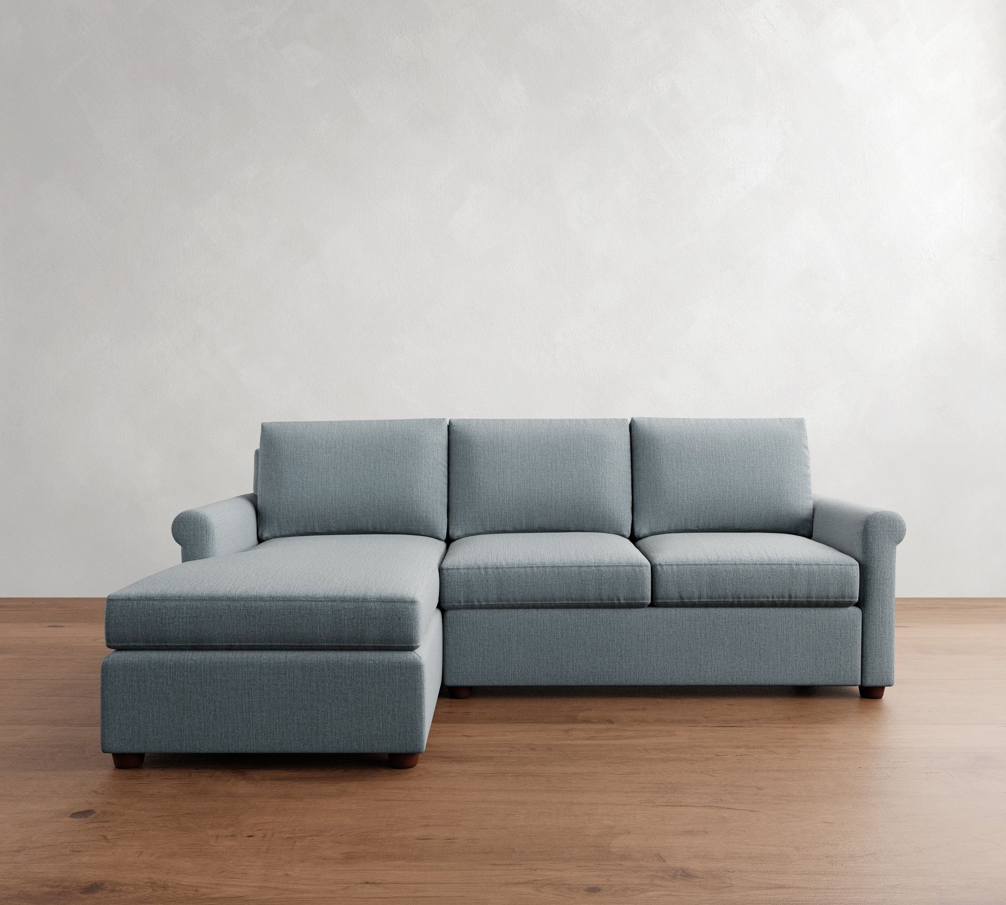 Cameron Modern Roll Arm Chaise Sectional (100") - thumbnail 5