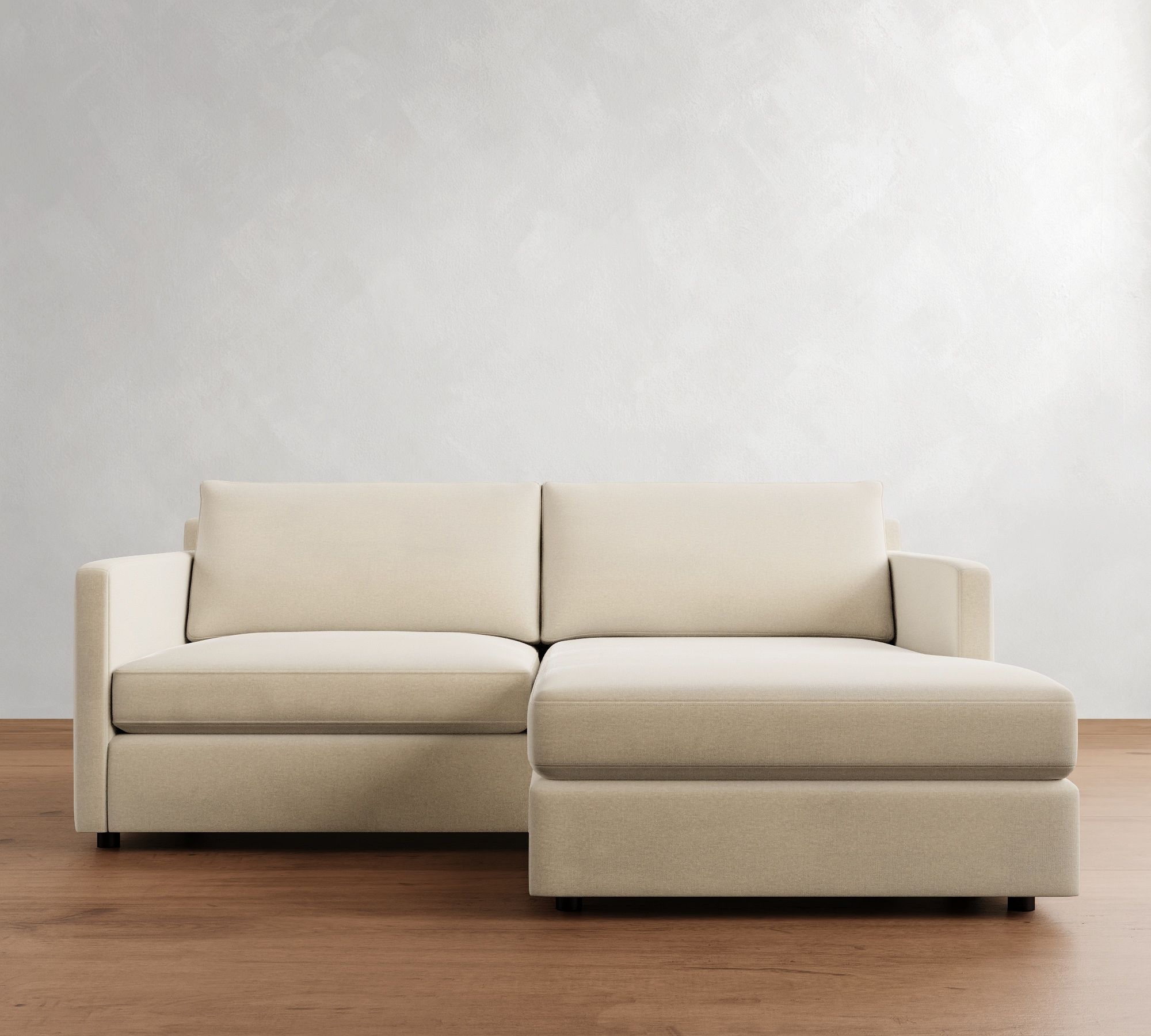 Pacifica Slim Arm Reversible Chaise Sleeper Sectional (80") - thumbnail 2