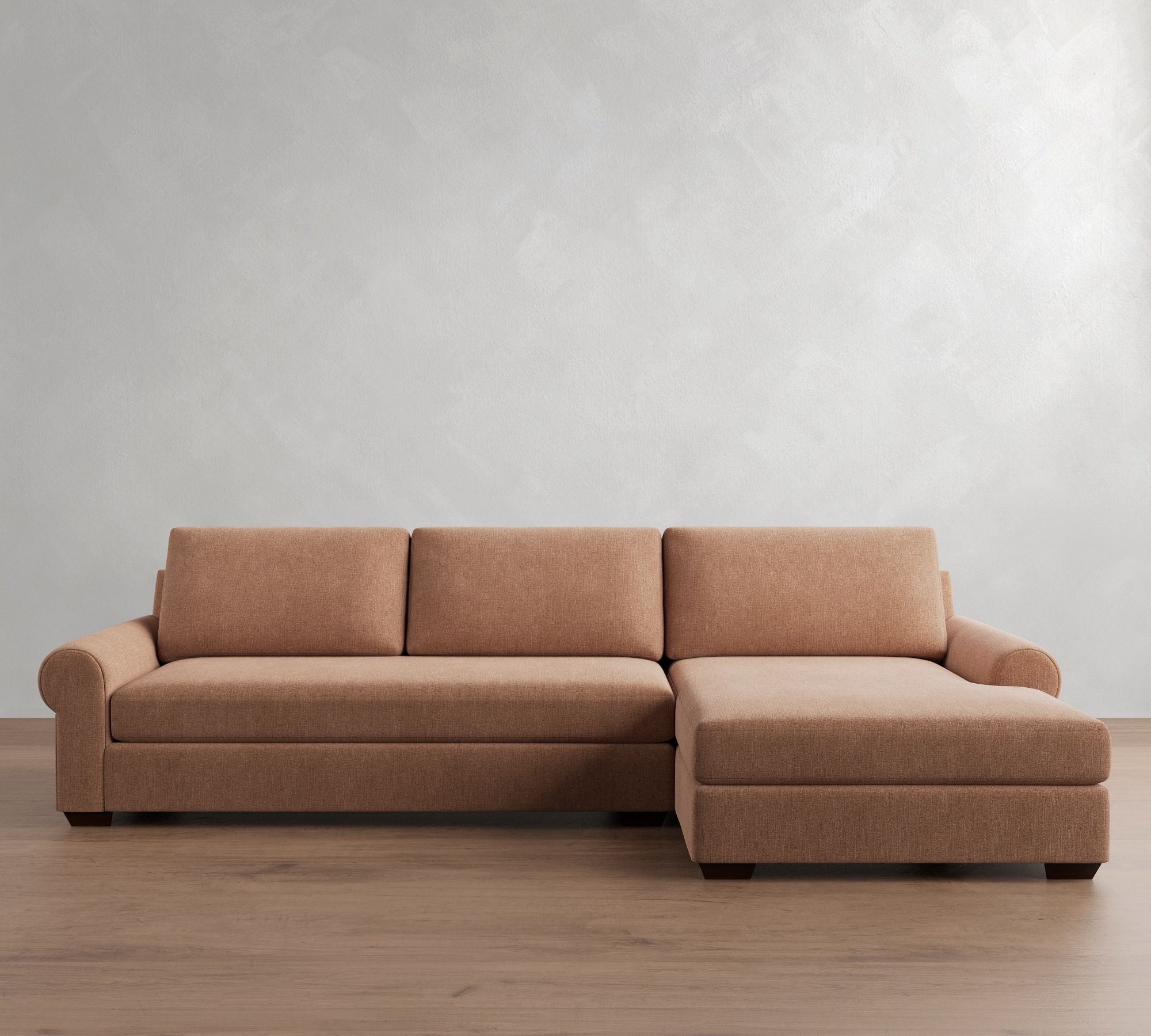 Big Sur Roll Arm Chaise Sectional (115"&ndash;157")