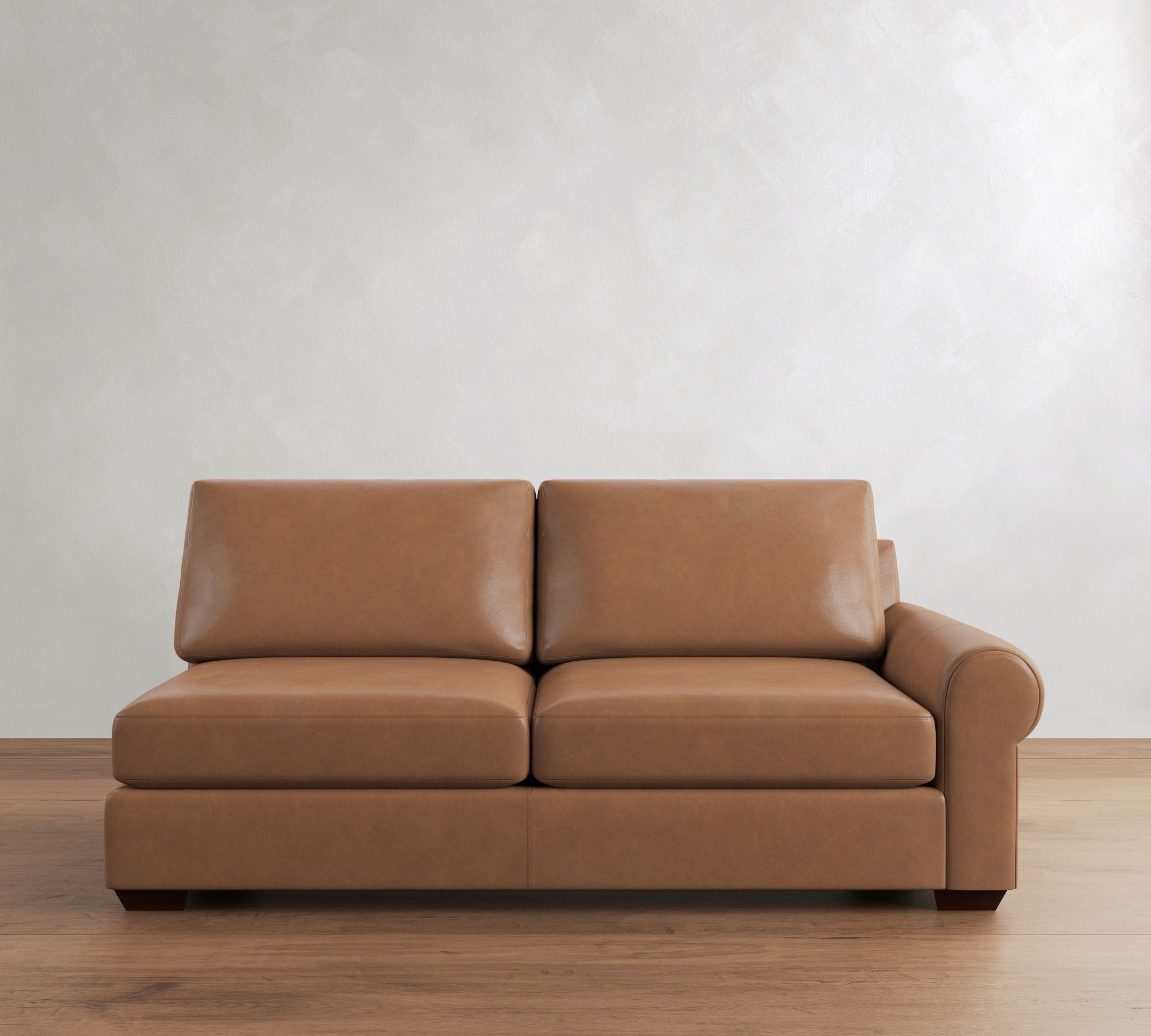 Build Your Own Big Sur Roll Arm Leather Sectional