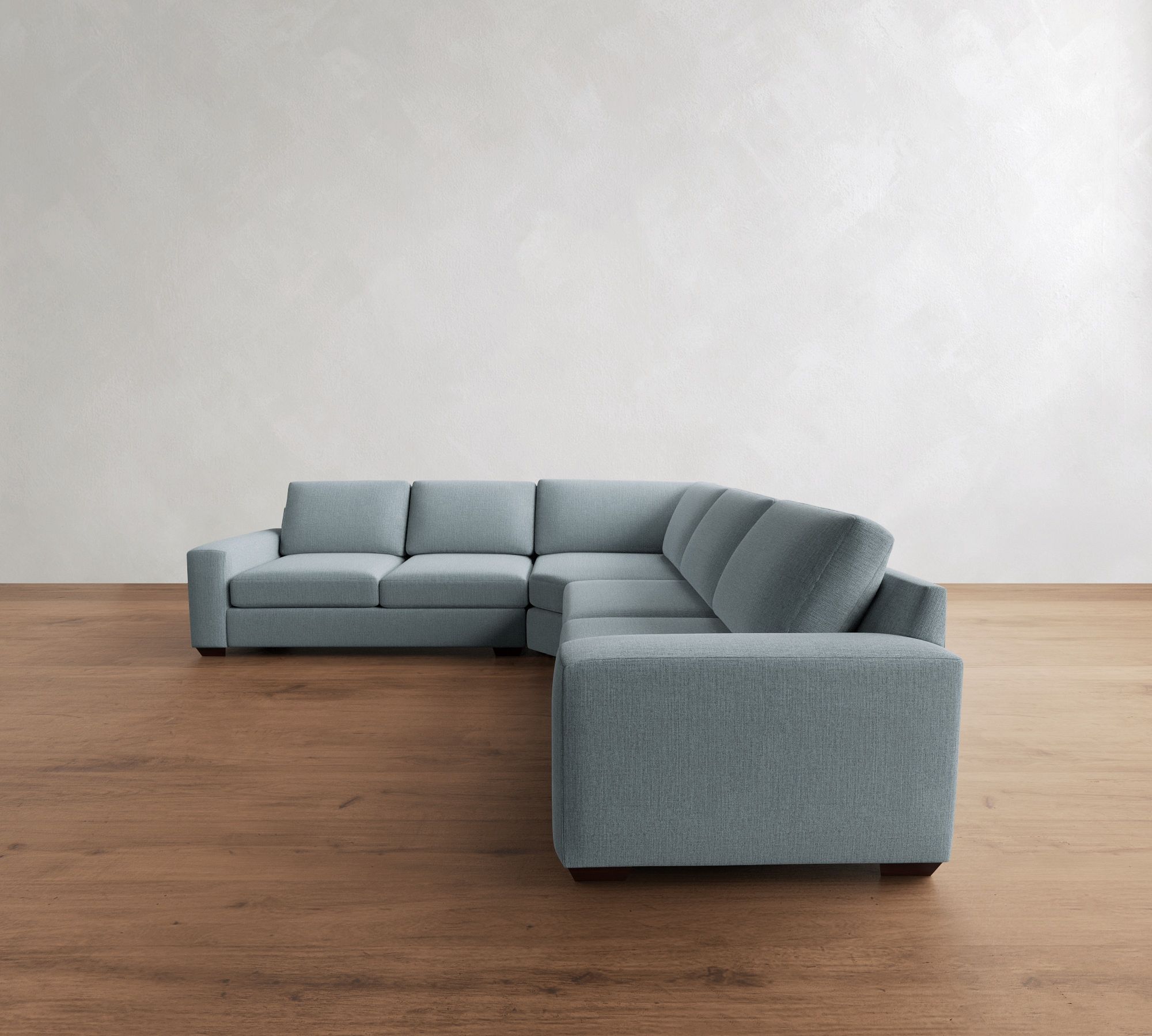 Big Sur Square Arm 3-Piece L-Shaped Wedge Sectional (123")