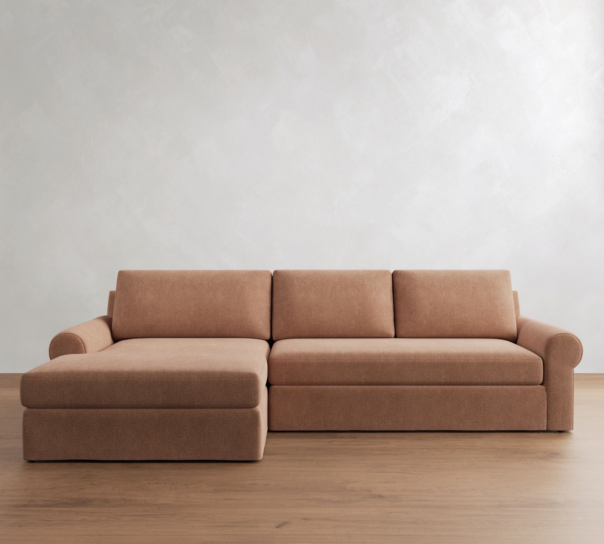Big Sur Roll Arm Slipcovered Chaise Sectional (115"&ndash;157") - thumbnail 5
