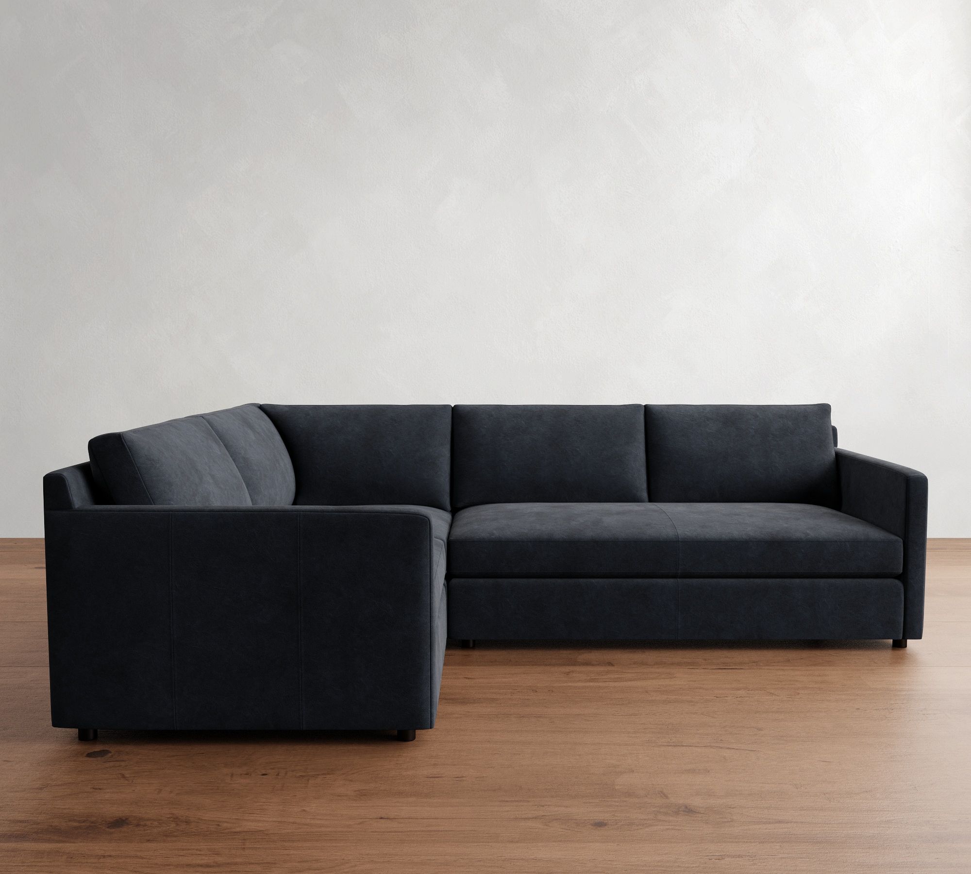 Pacifica Slim Arm Leather 3-Piece Sectional (106") - thumbnail 5