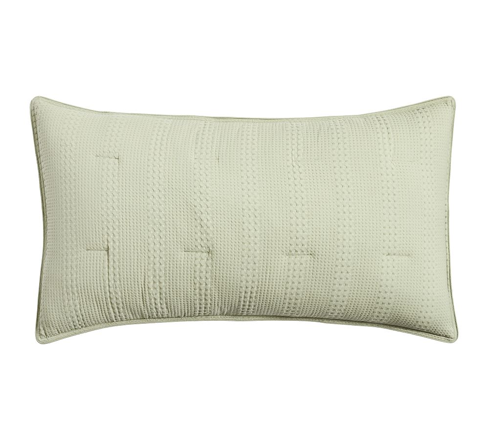 Honeycomb Cotton Comforter Sham - Sea Grass, King