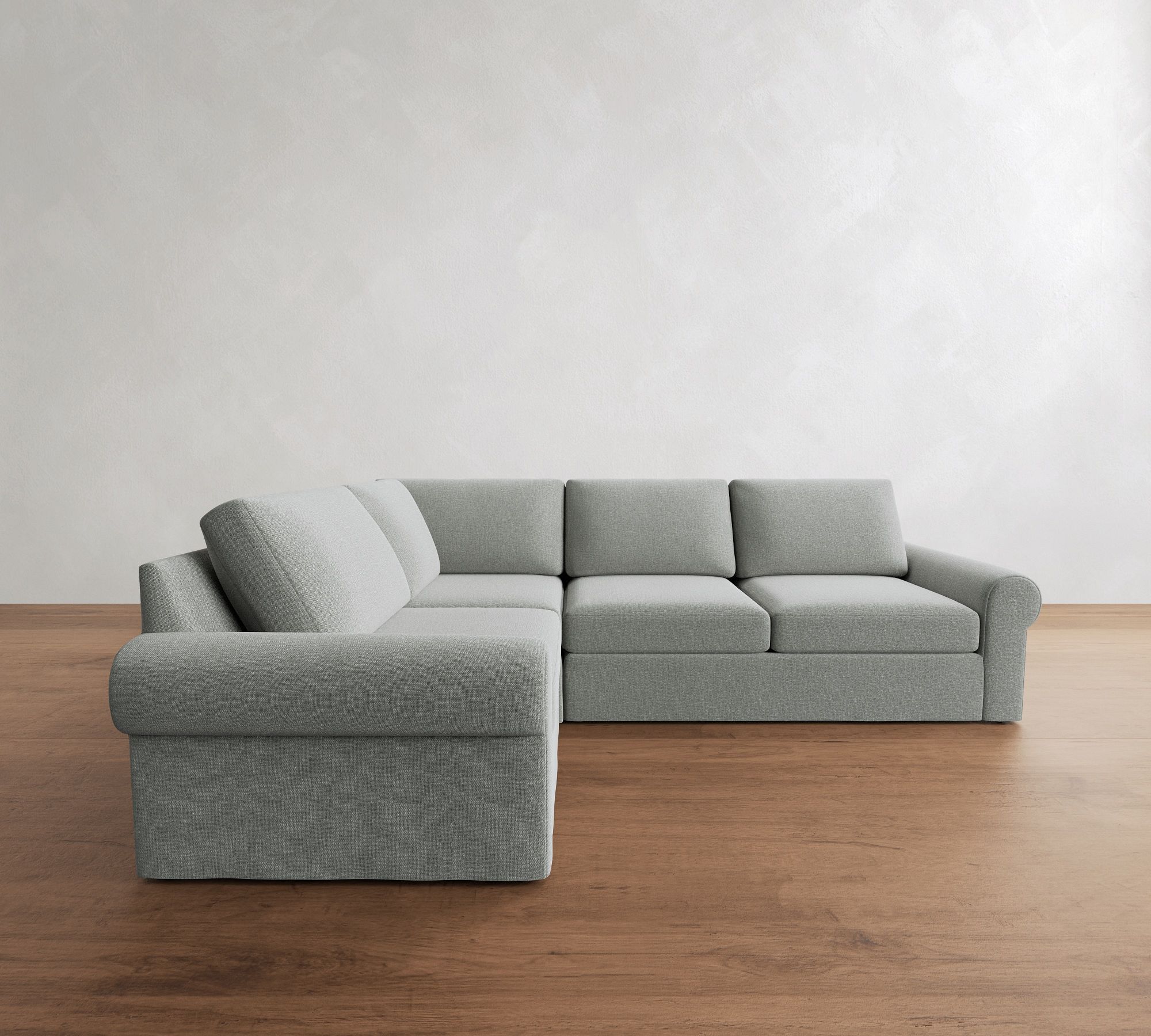 Big Sur Roll Arm Slipcovered 3-Piece Sectional (115") - thumbnail 5