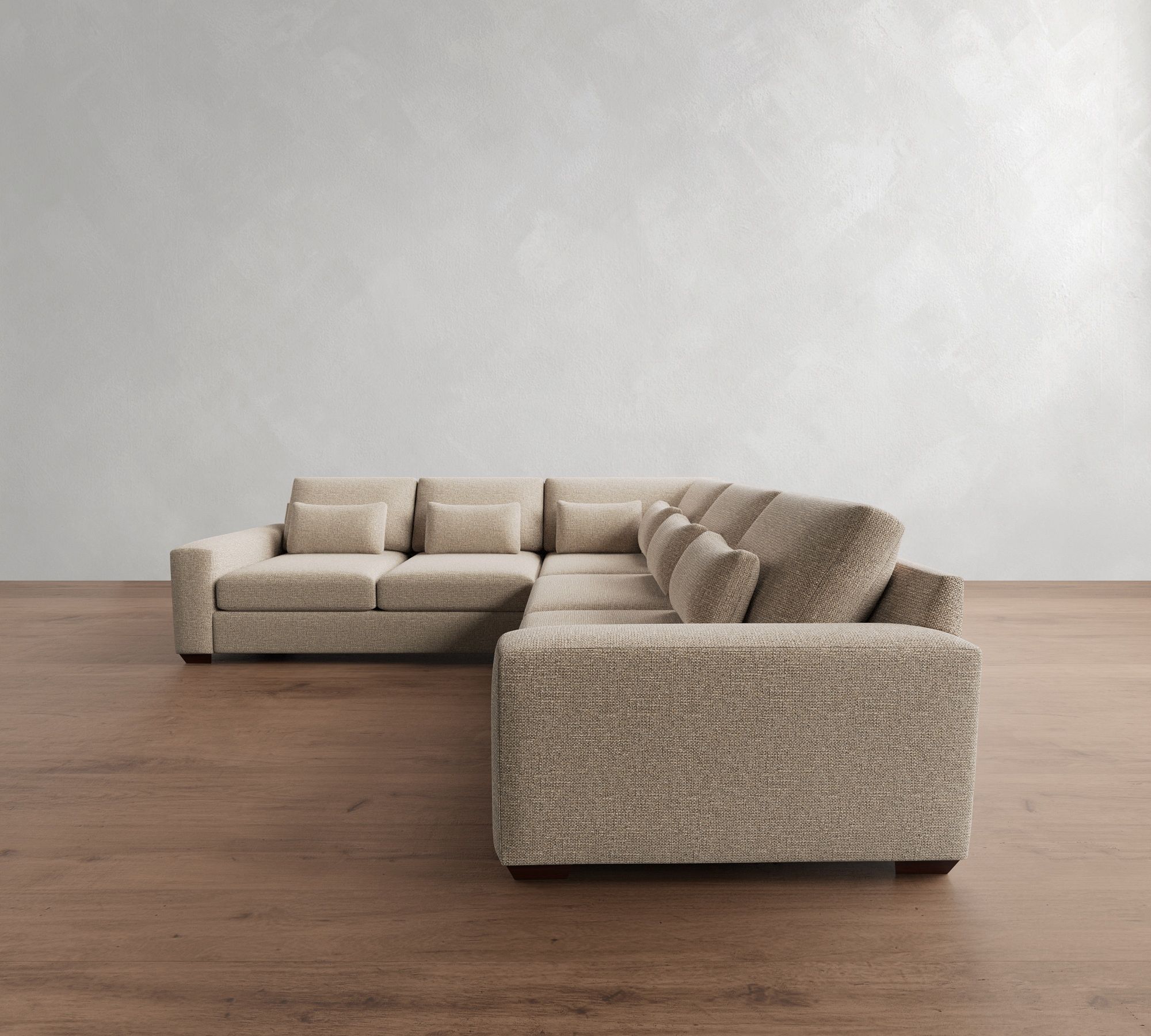 Big Sur Square Arm Deep Seat 3-Piece L-Shaped Sectional (120")