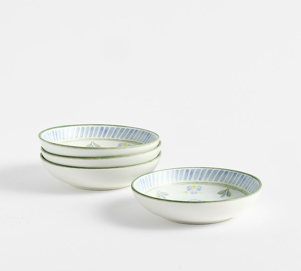 Chambray Tile Stoneware Dip Bowls - Set of 4 - Set of 4 - Multi