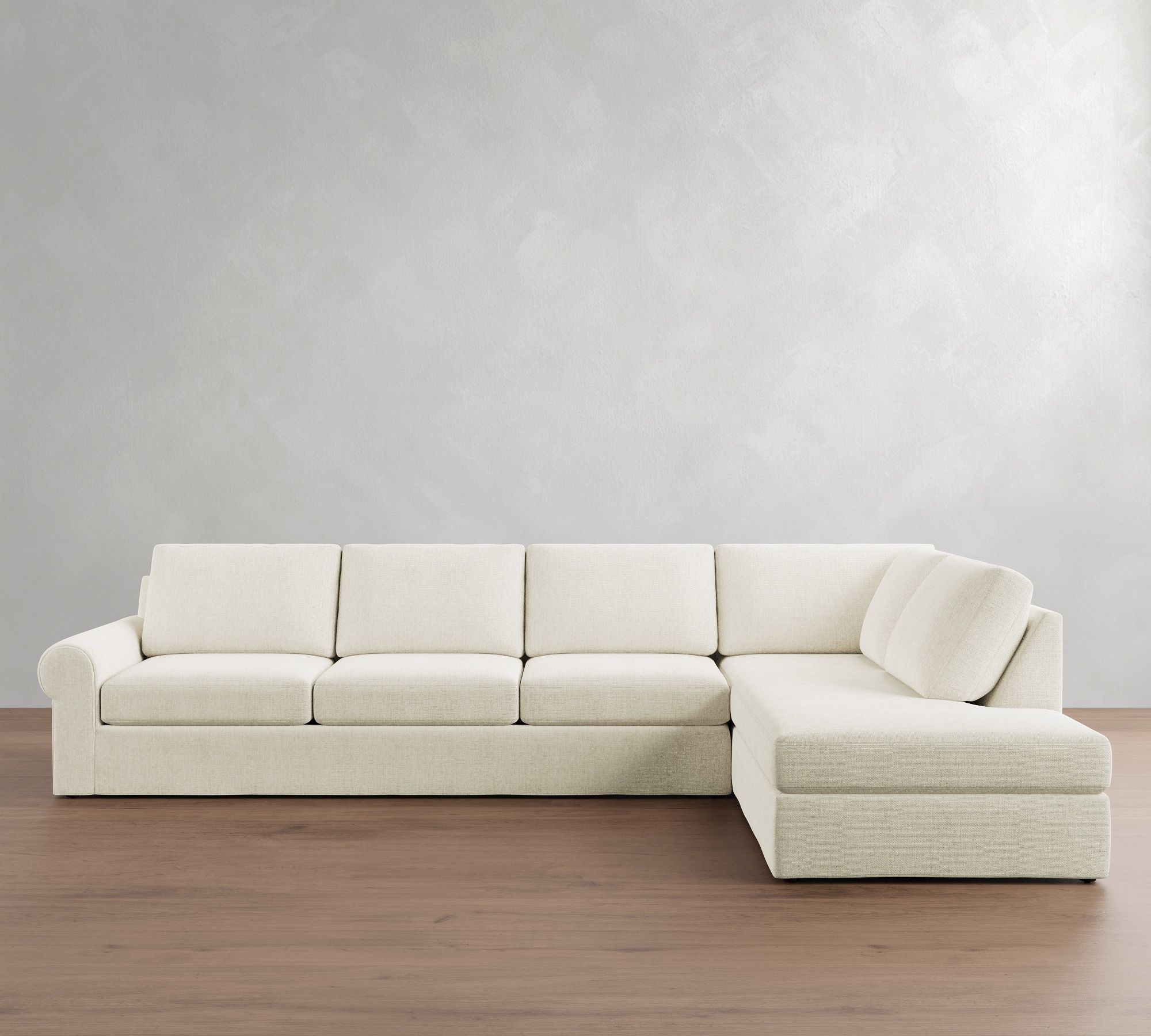 Big Sur Roll Arm Slipcovered Return Bumper Sectional (114"&ndash;146") - thumbnail 9